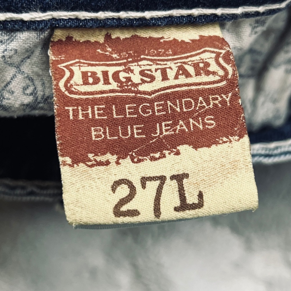 Big Star Remy Boot Women's Jeans 27L Thick Stitch Flap Pocket Western Bootcut - Picture 3 of 13